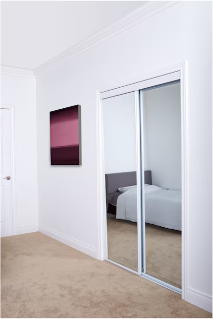 Mirrored Glass Sliding Doors